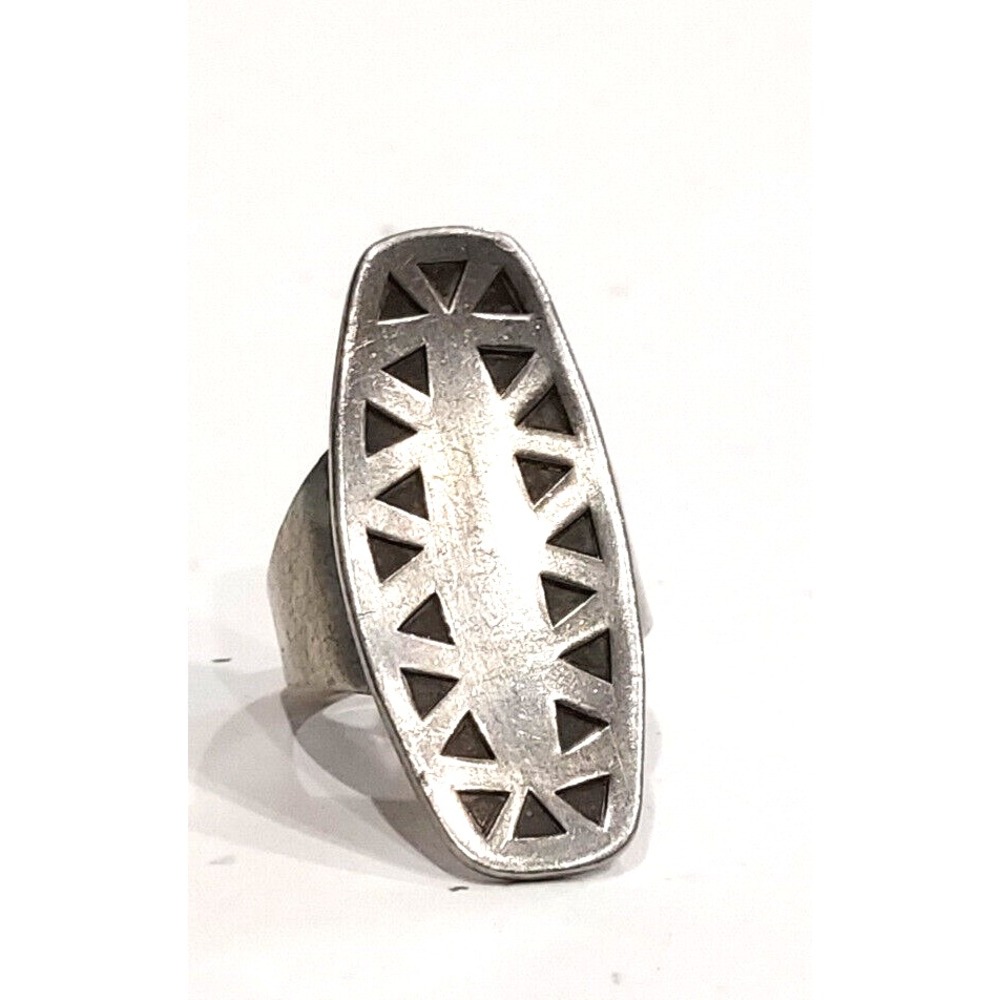 Ring Jorgen Jensen Pewter Denmark RARE  SZ 5.25 Open Band - Adjustable Sz